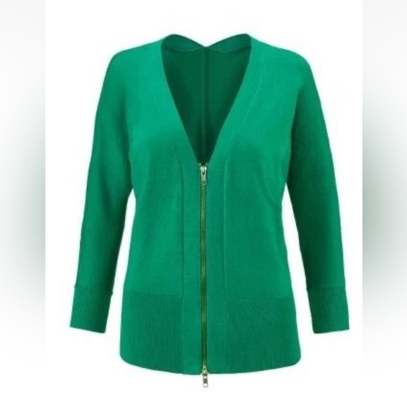 CAbi Banner Sweater Cardigan Exposed Zipper   Medium - Picture 1 of 6